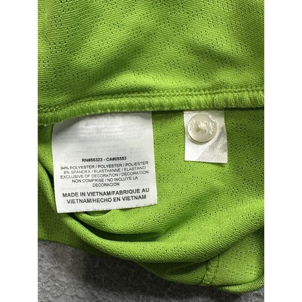Nike Sleeveless Polo Top in Bright Lime Green
